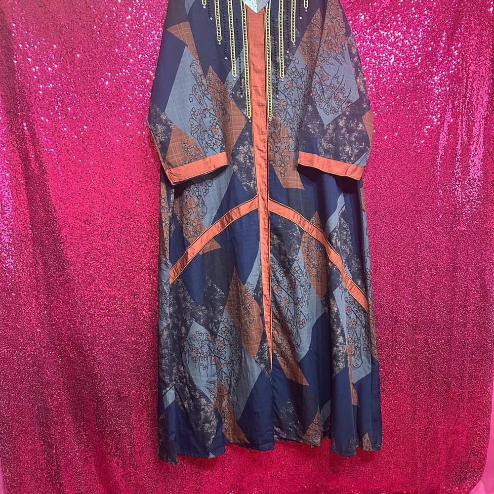 Geometric Patterned Long Dress